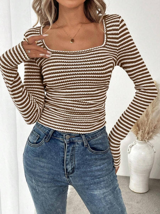 Square Neck Knit Top