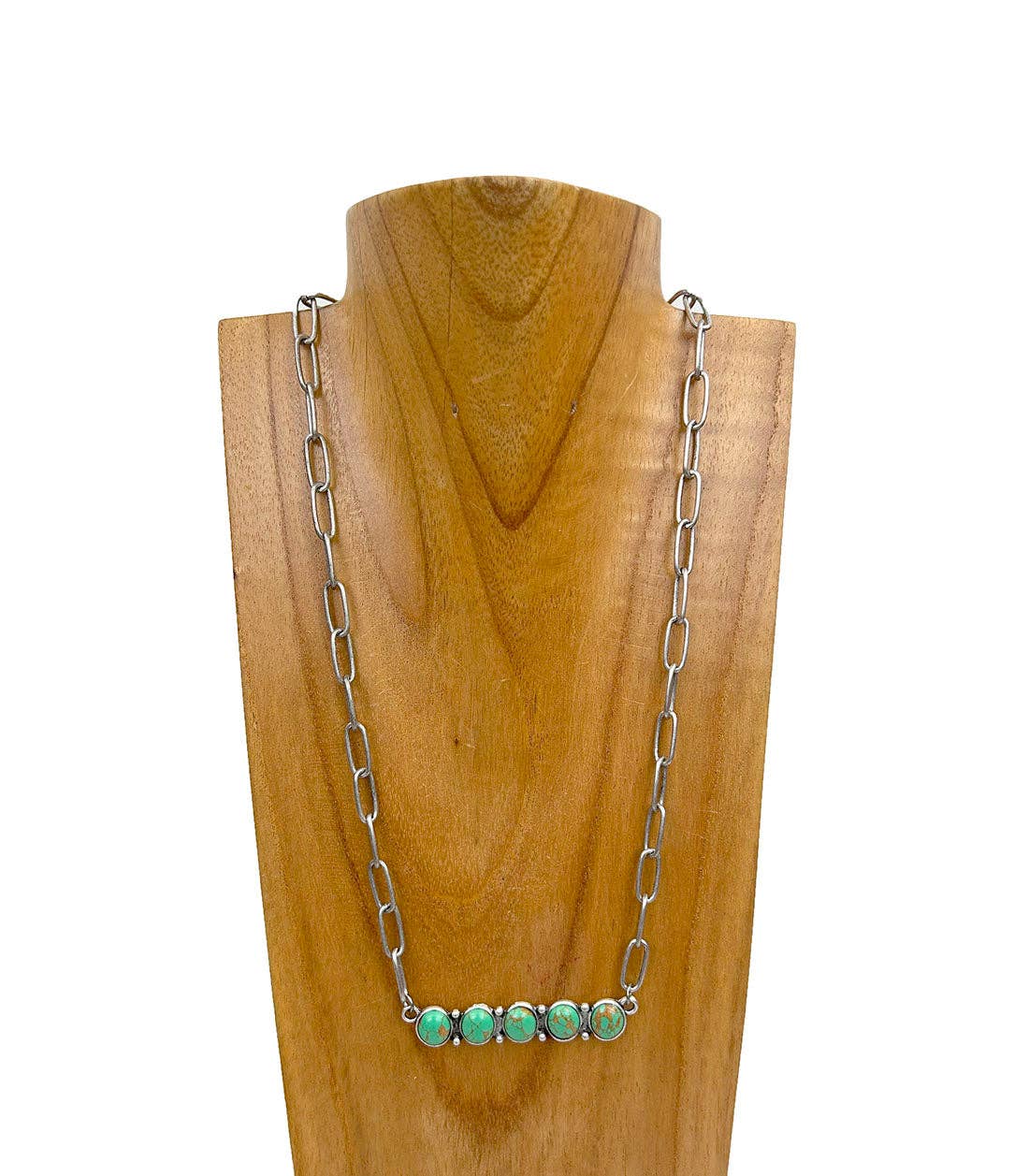 Round stone bar Necklace