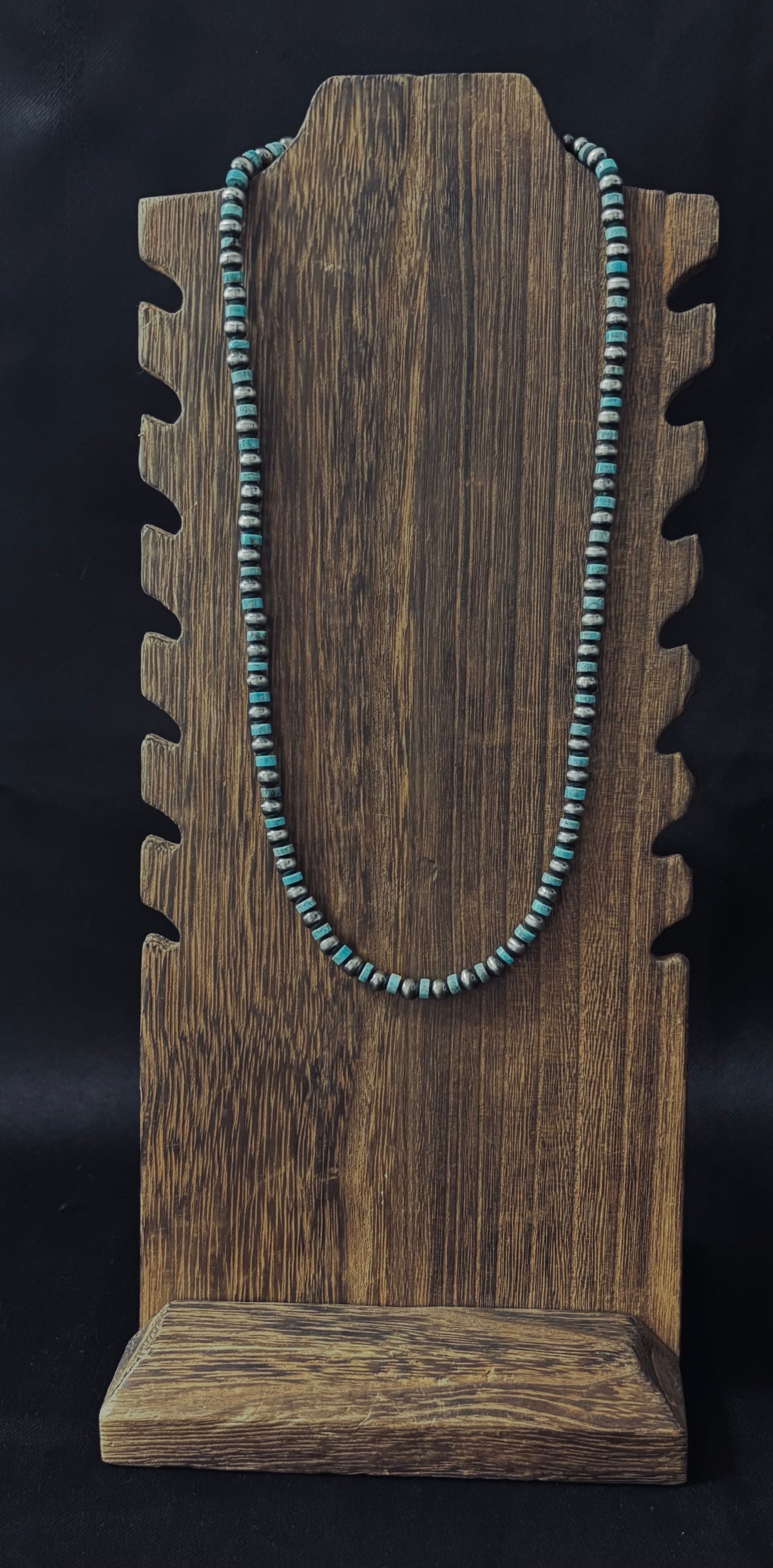 Turquoise Circle Stone Necklace