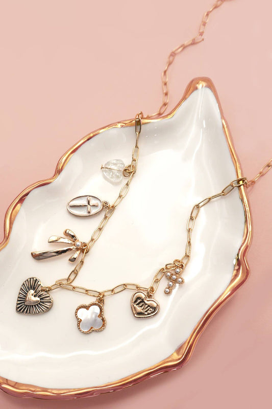 Cross charm necklace