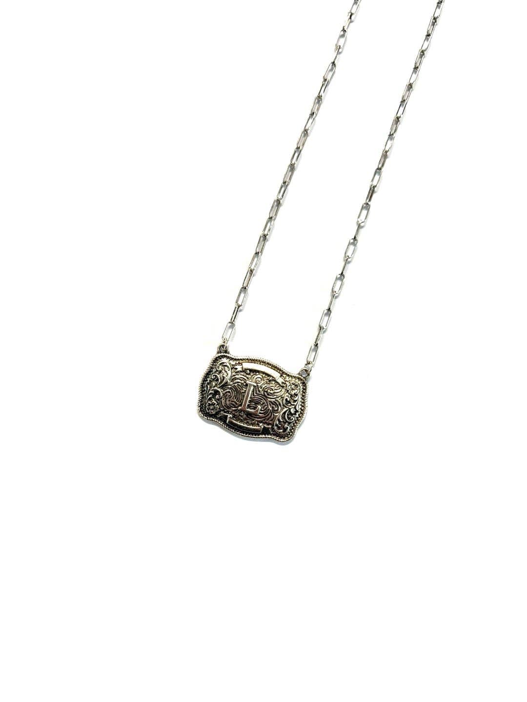 Belt Buckle Necklace
