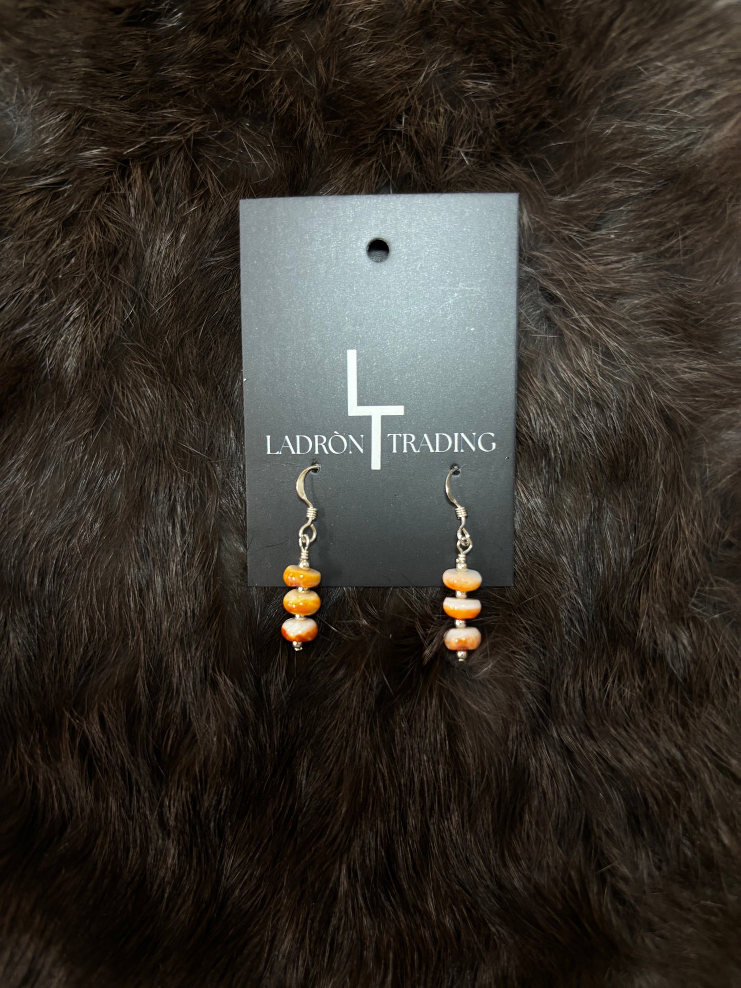 Orange Beaded Earrings