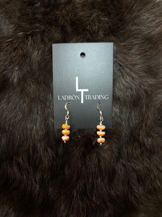 Orange Beaded Earrings