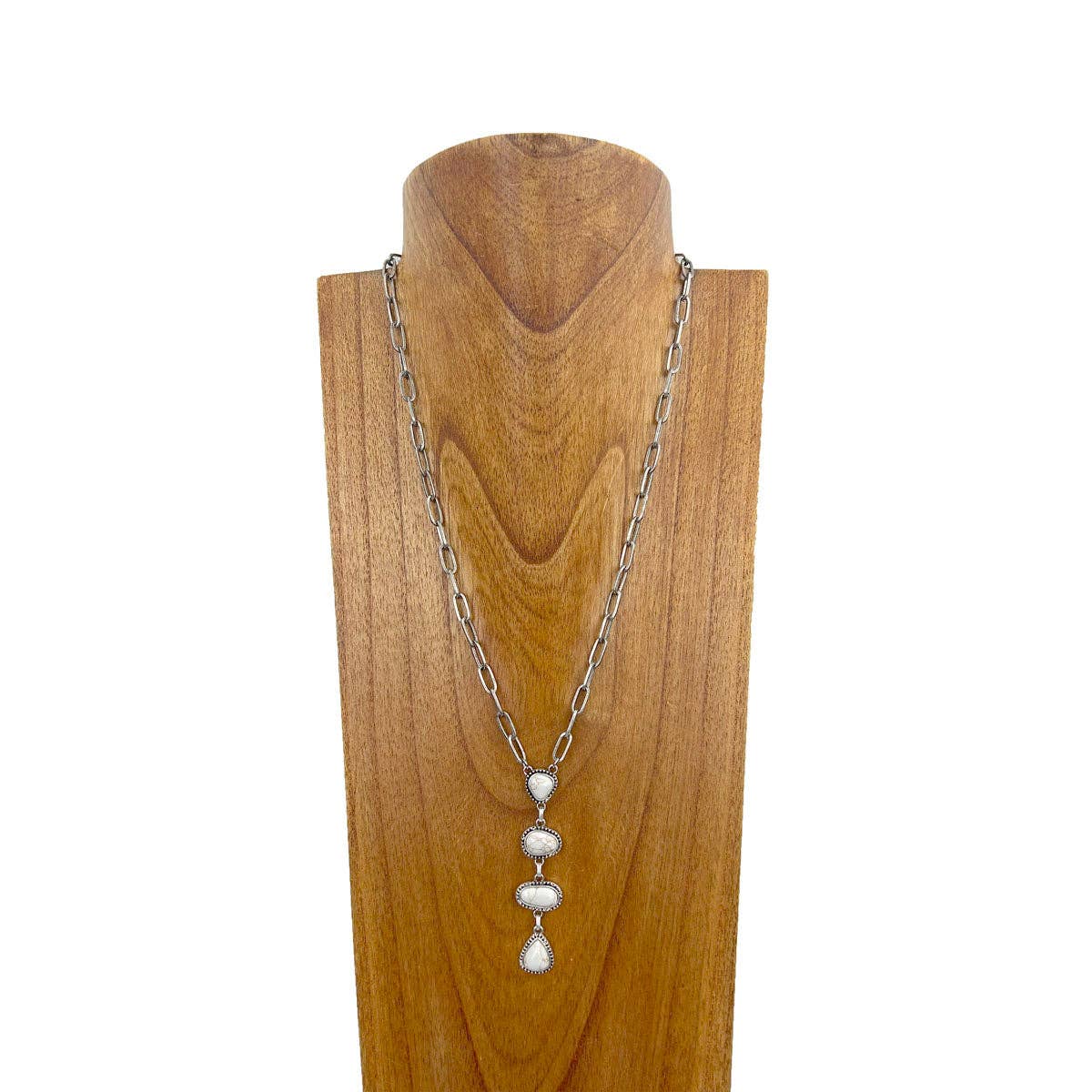 stone teardrops Necklace