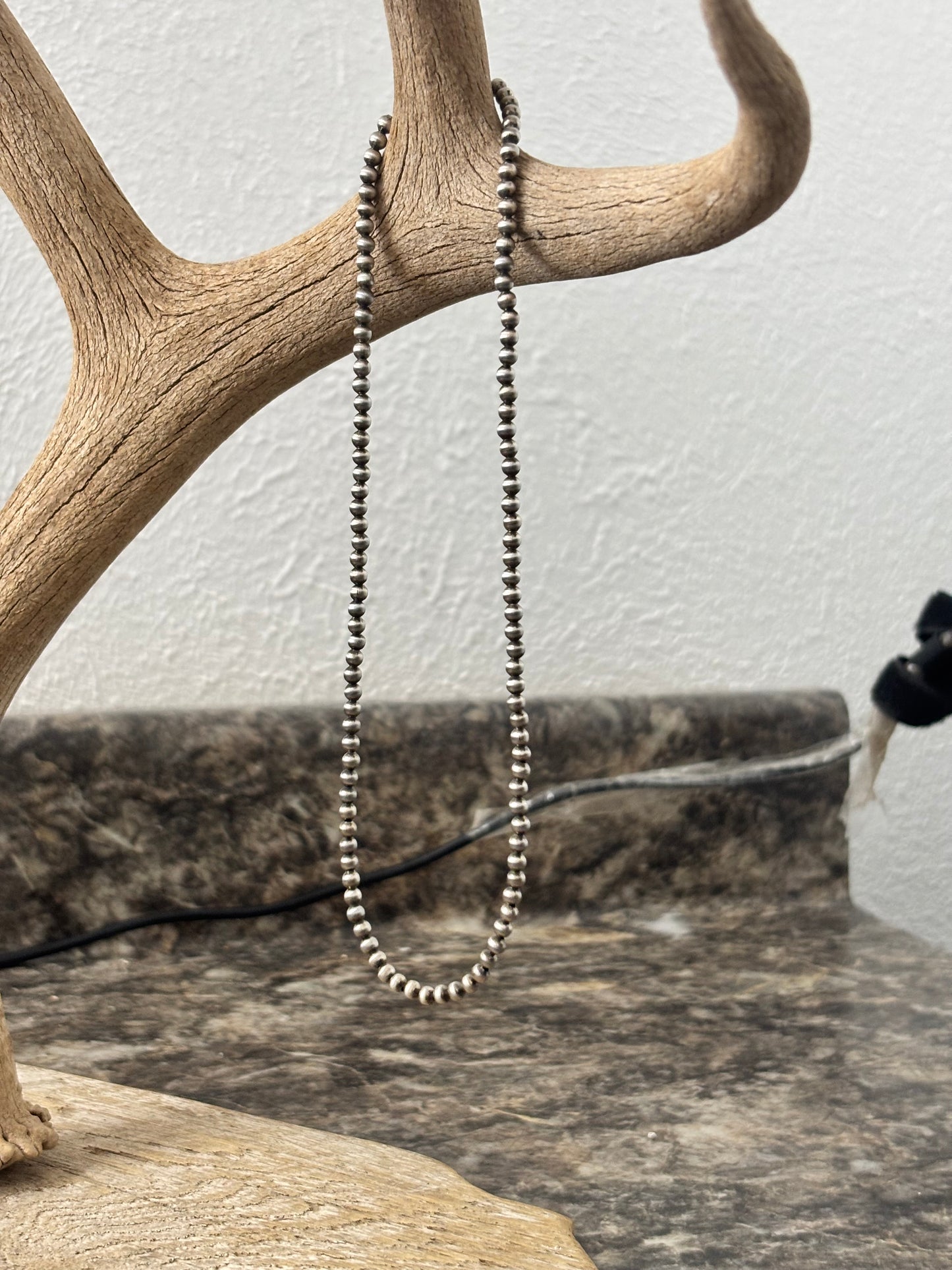 16 4mm Silver Plated Pearls
