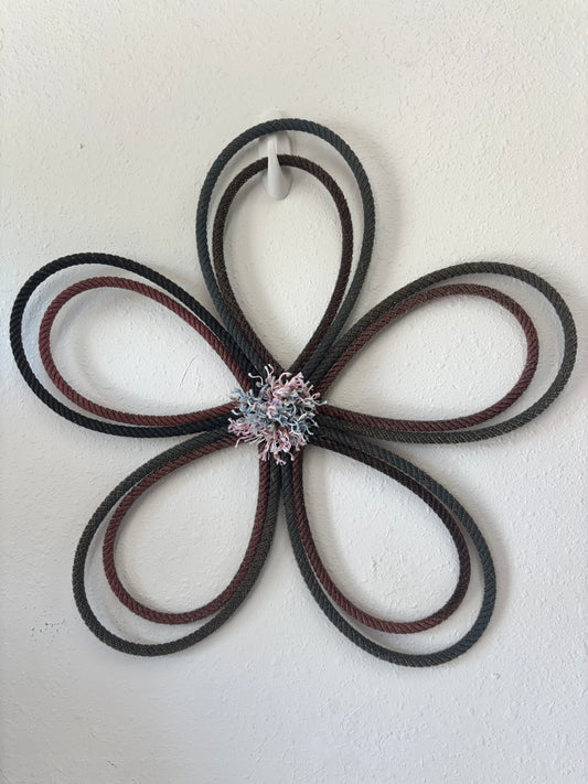 Pink & Blue 5 Petal Flower Lariat