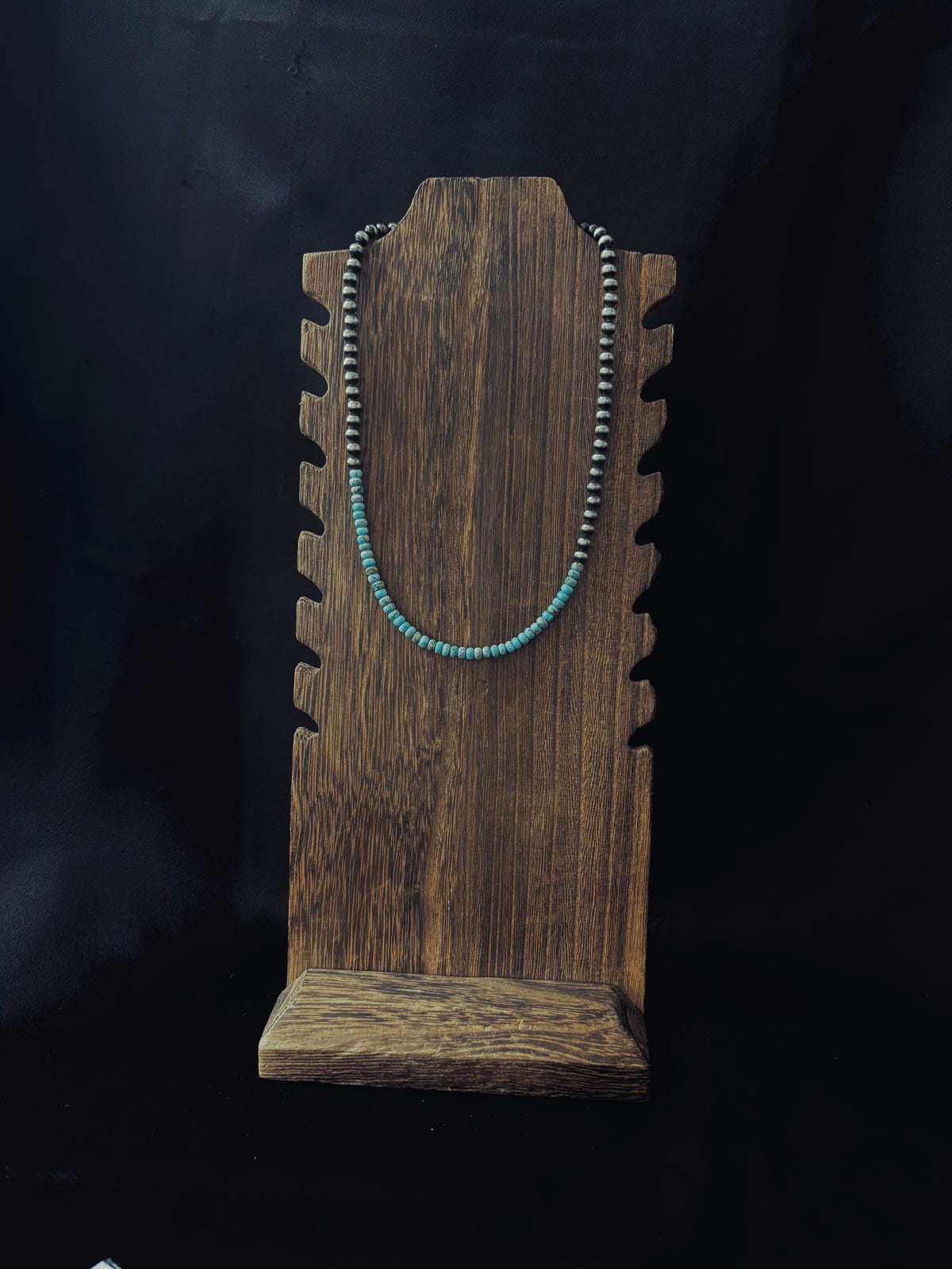 Turquoise & Silver Plated Pearl Necklace
