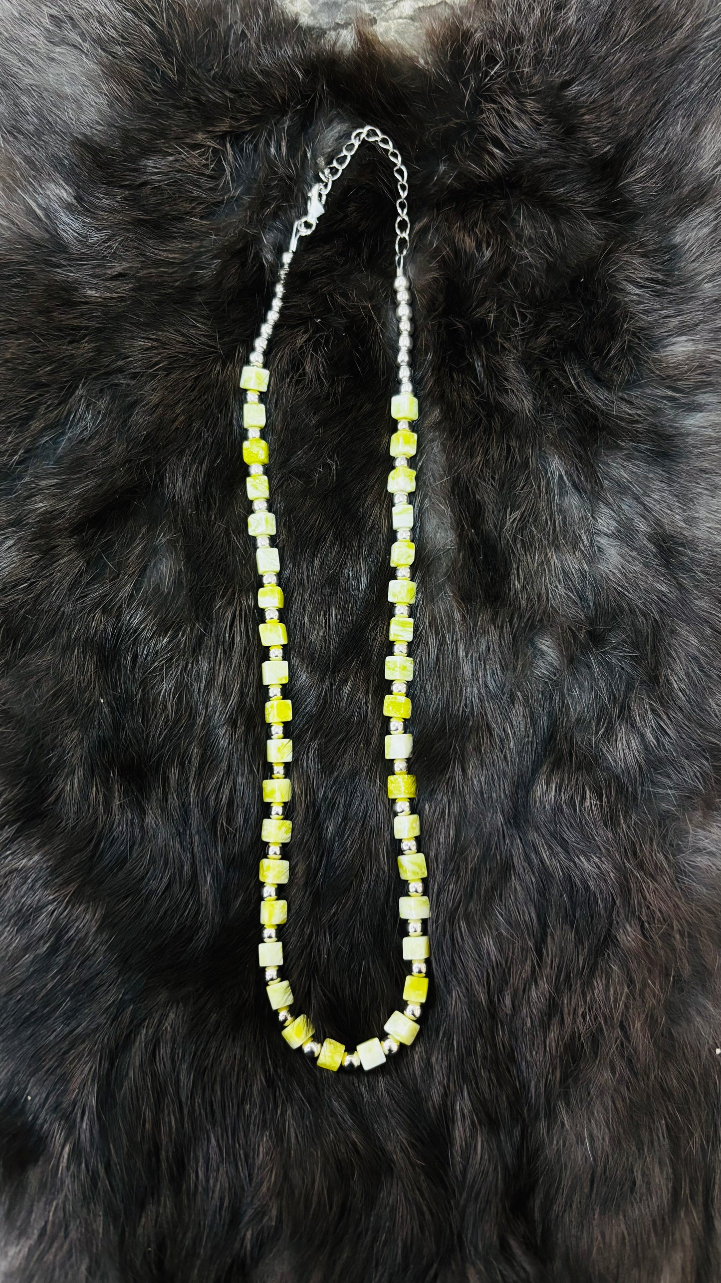Lime Beaded Necklace