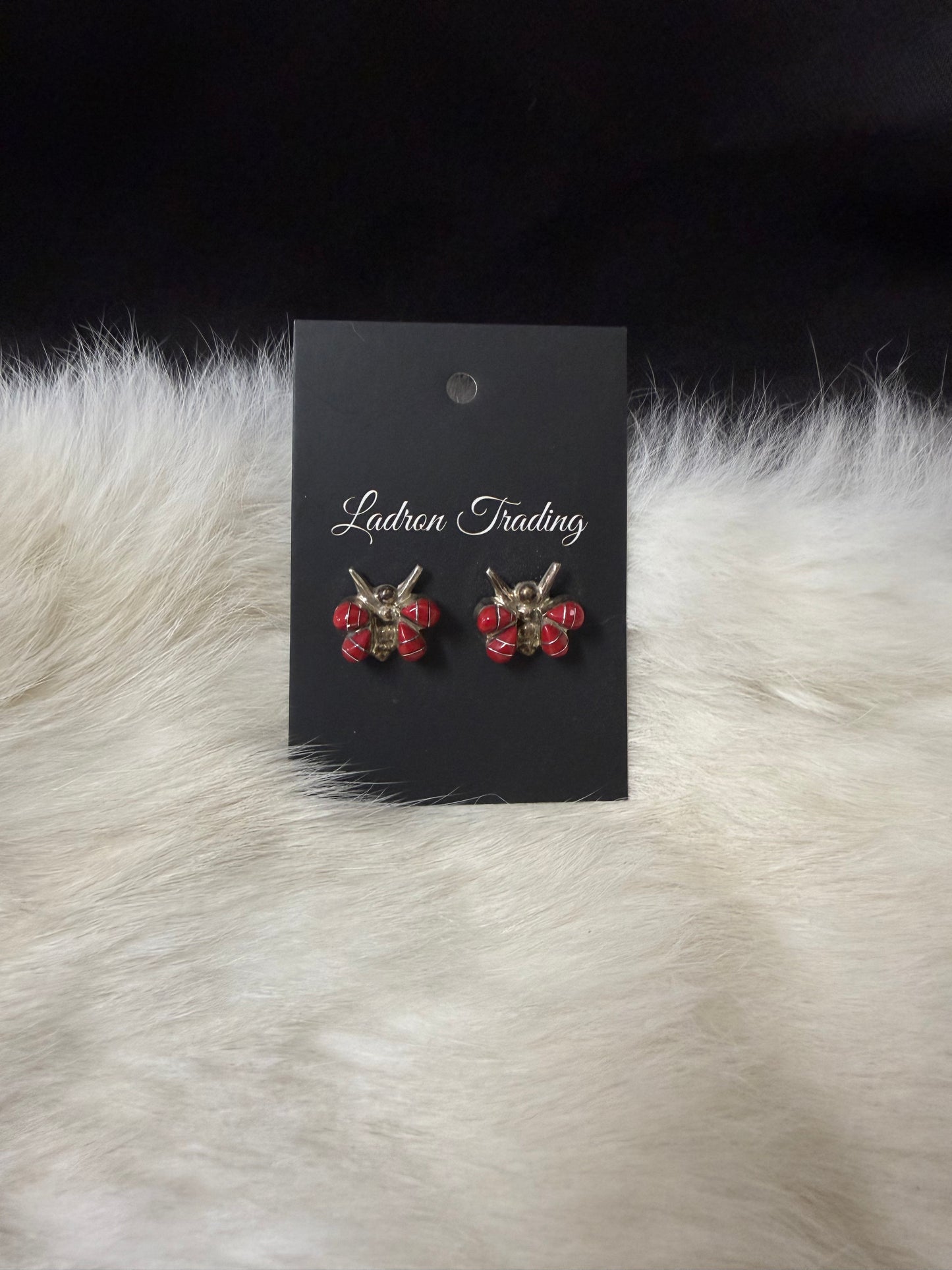 Butterfly stone earrings