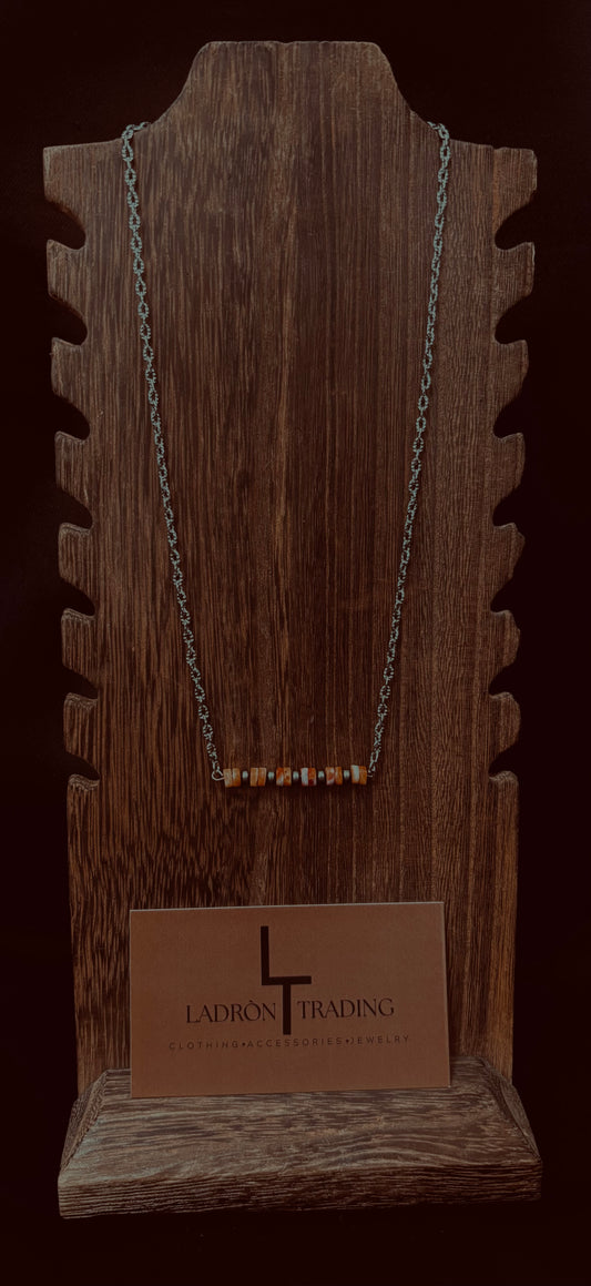 Orange Block Necklace