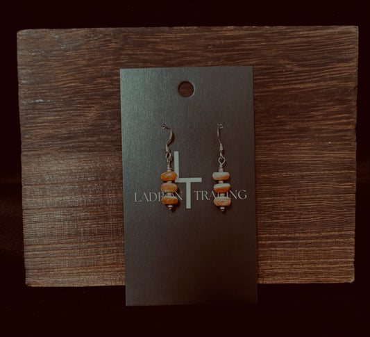 Orange Beaded Earrings