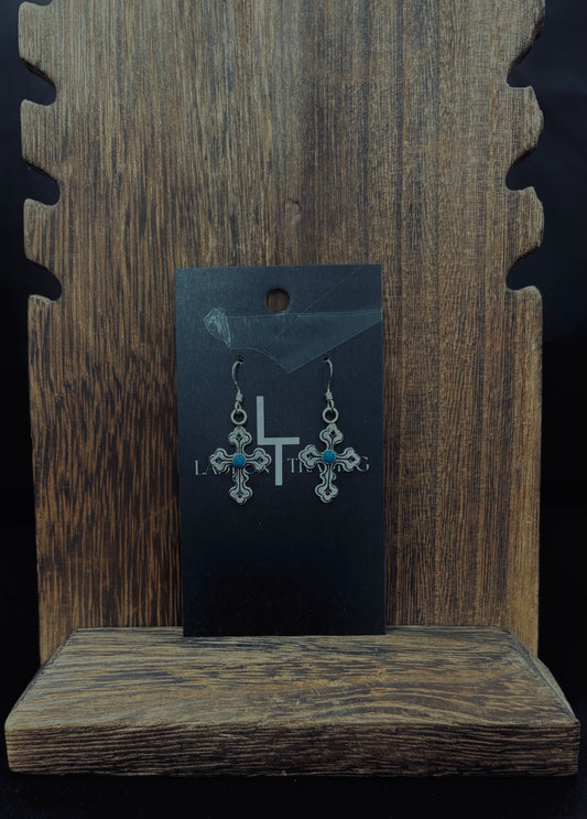 Sterling Silver Cross Earrings