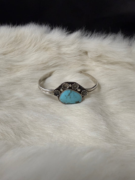 Sterling silver turquoise cuff