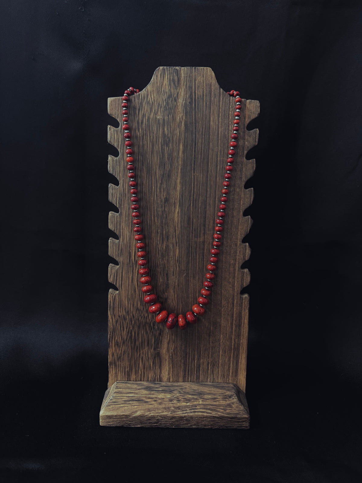 Red Stone Dangle Necklace