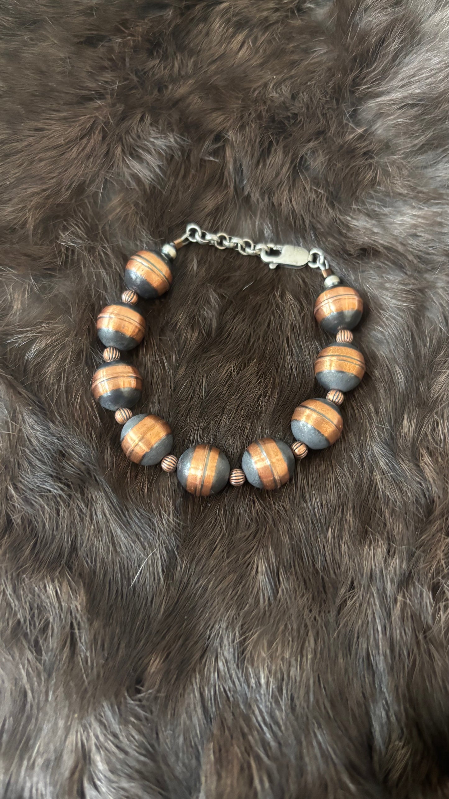 7” Copper Pearl Bracelet
