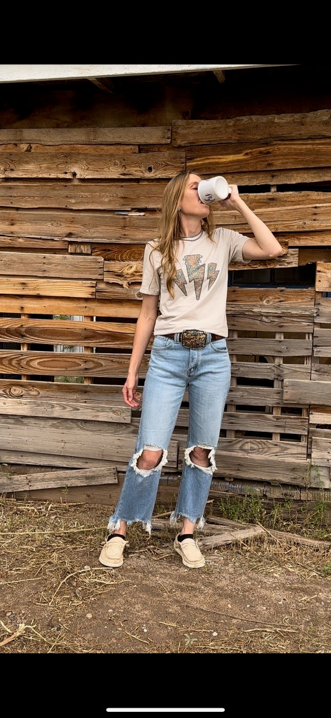 Lightning and Turquoise Tee