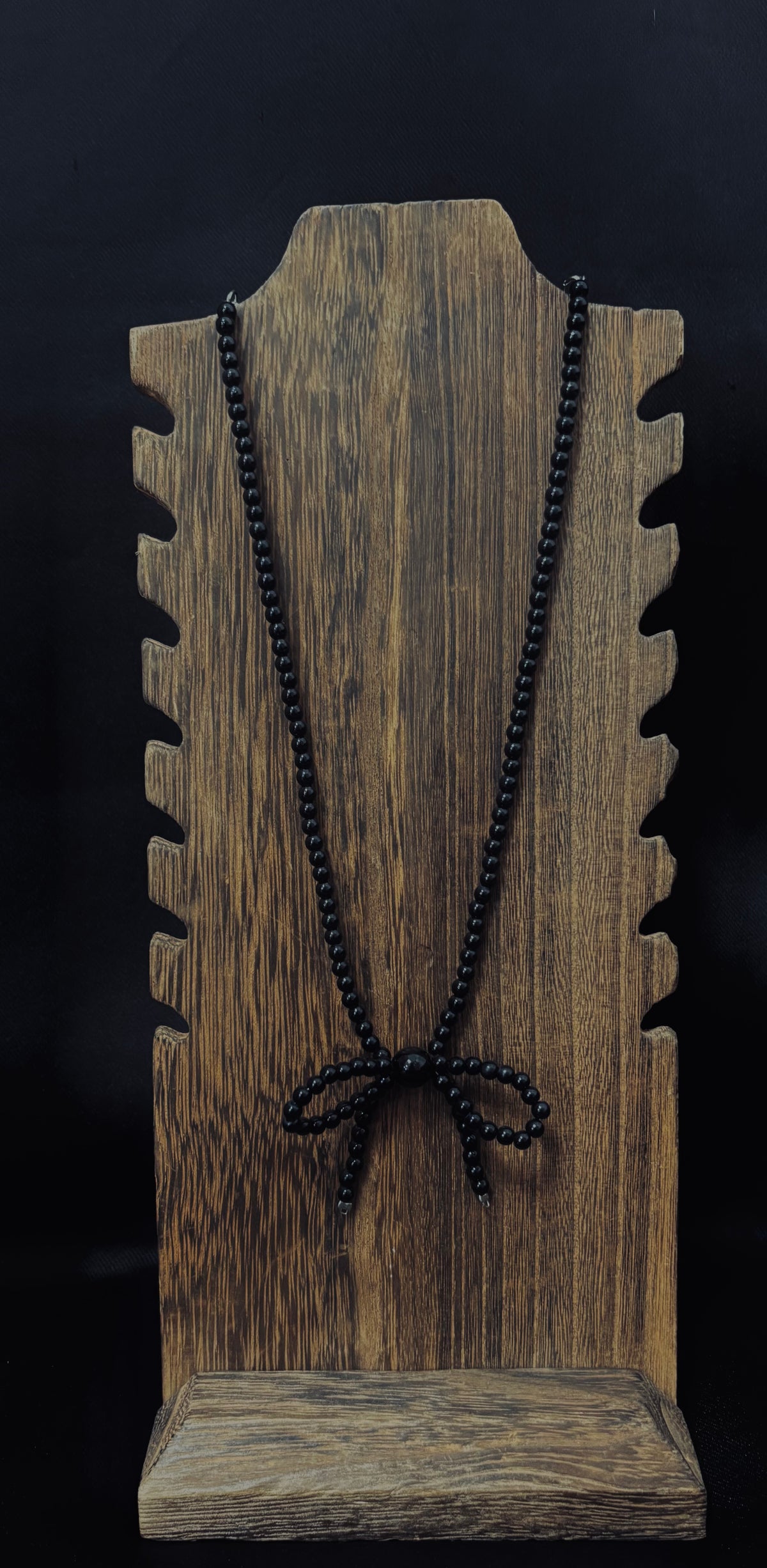 Black Bow Necklace