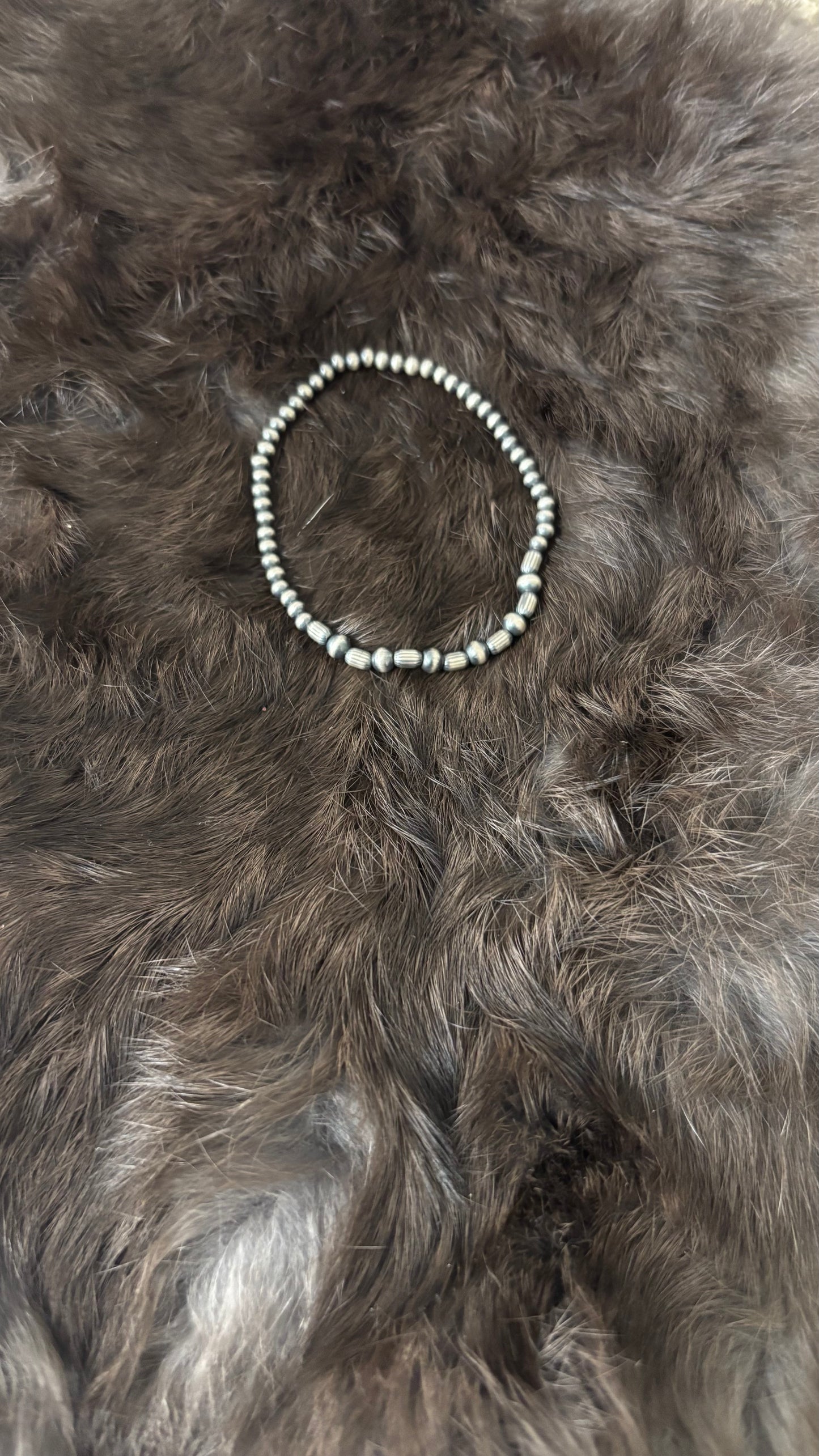 Silver Beaded Bracelet