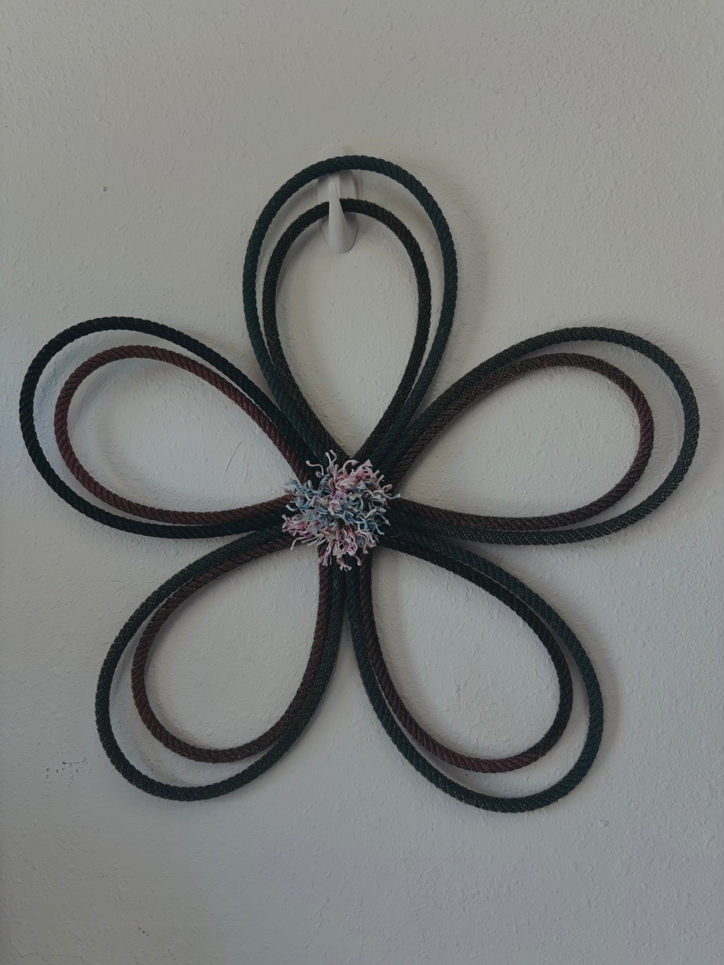 Pink & Blue 5 Petal Flower Lariat