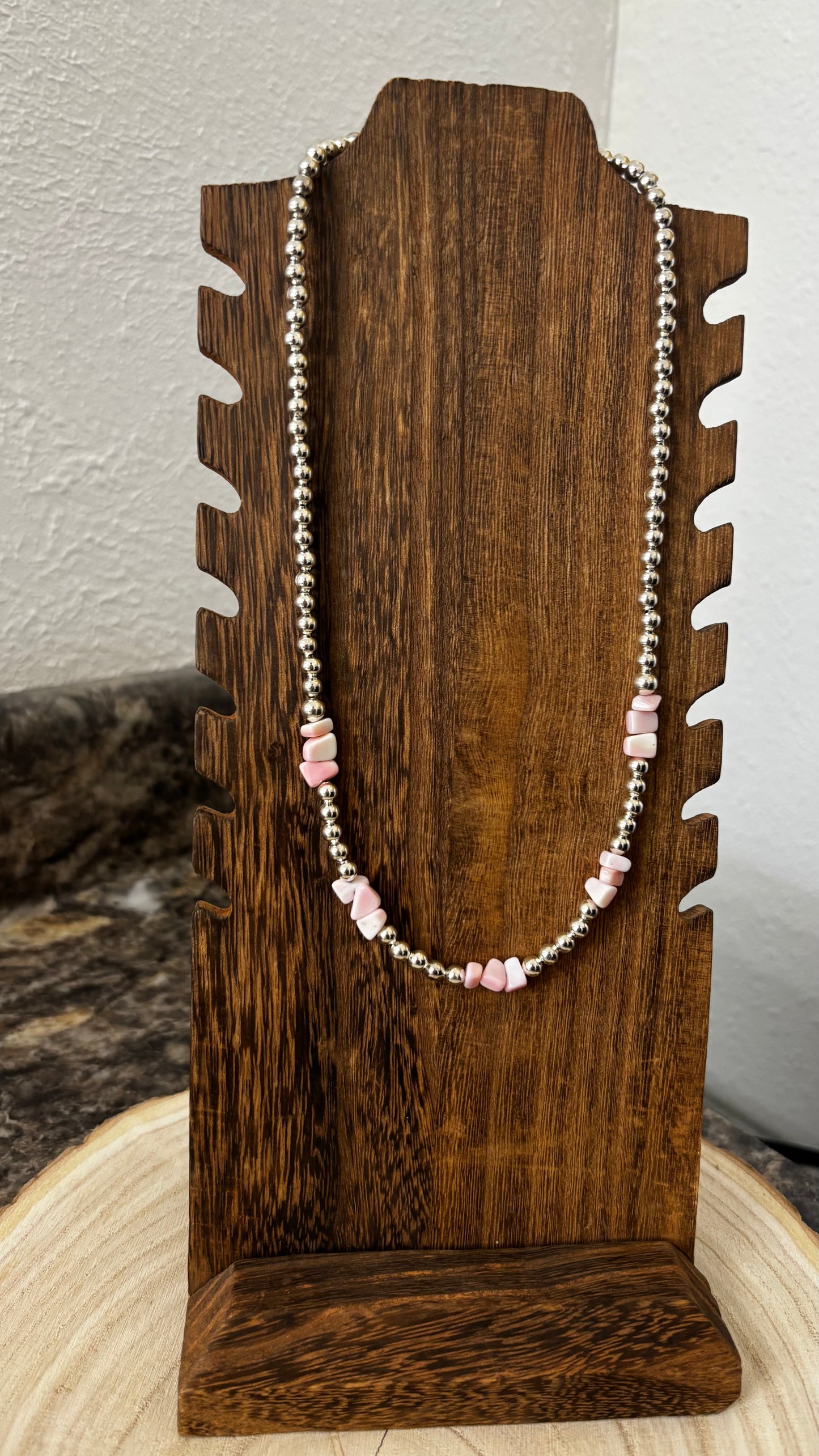 Silver with Pink conch