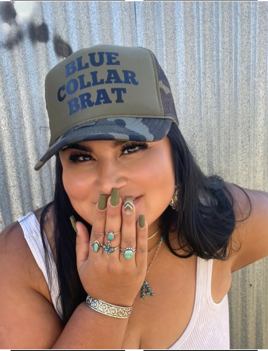 Blue Collar Brat Trucker Hat