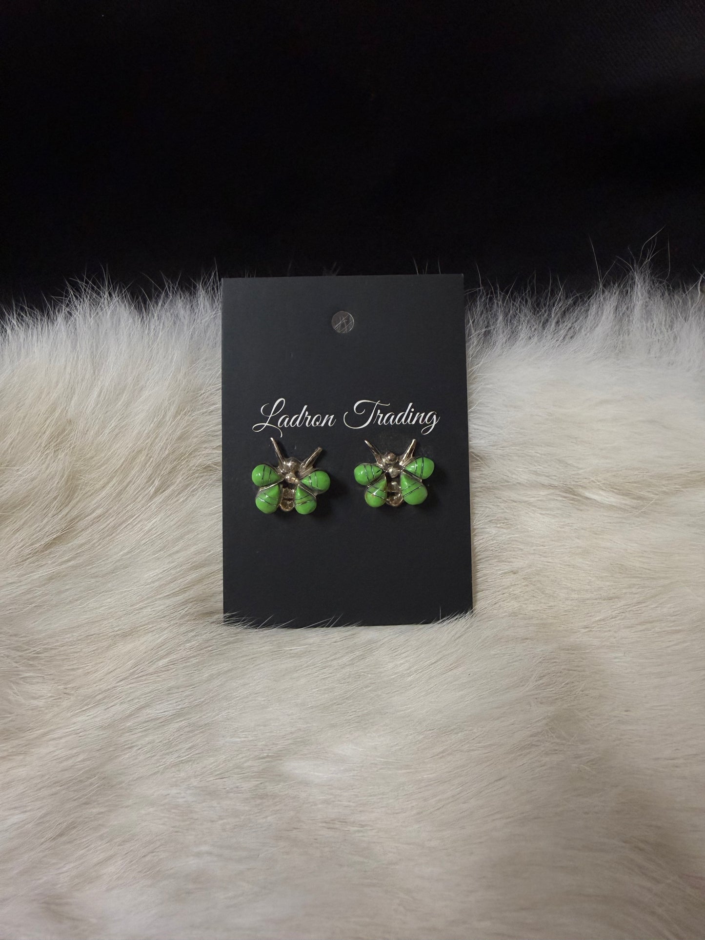 Butterfly stone earrings