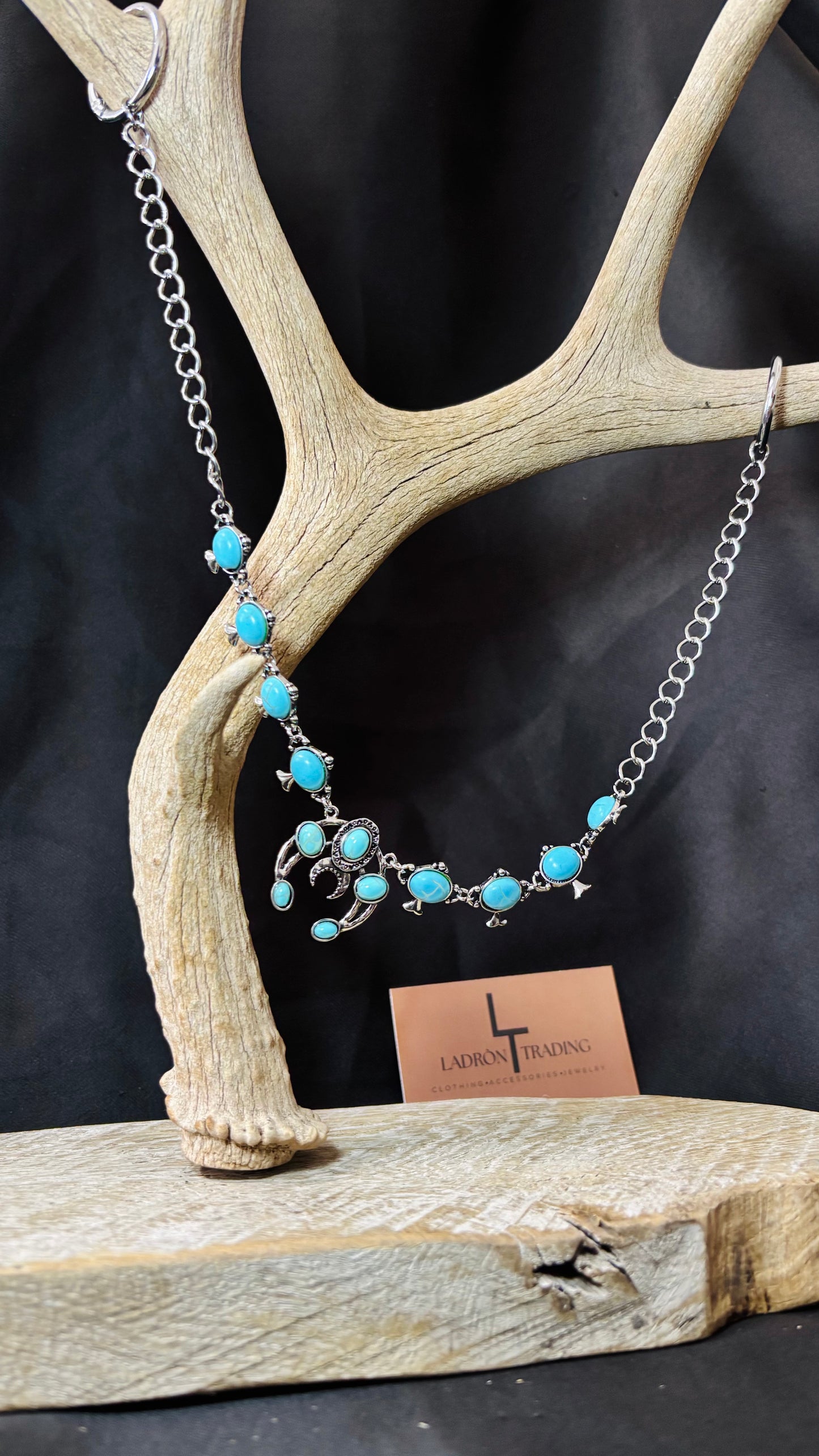 Turquoise squash purse chain