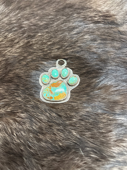 Animal Print Silver Pendant