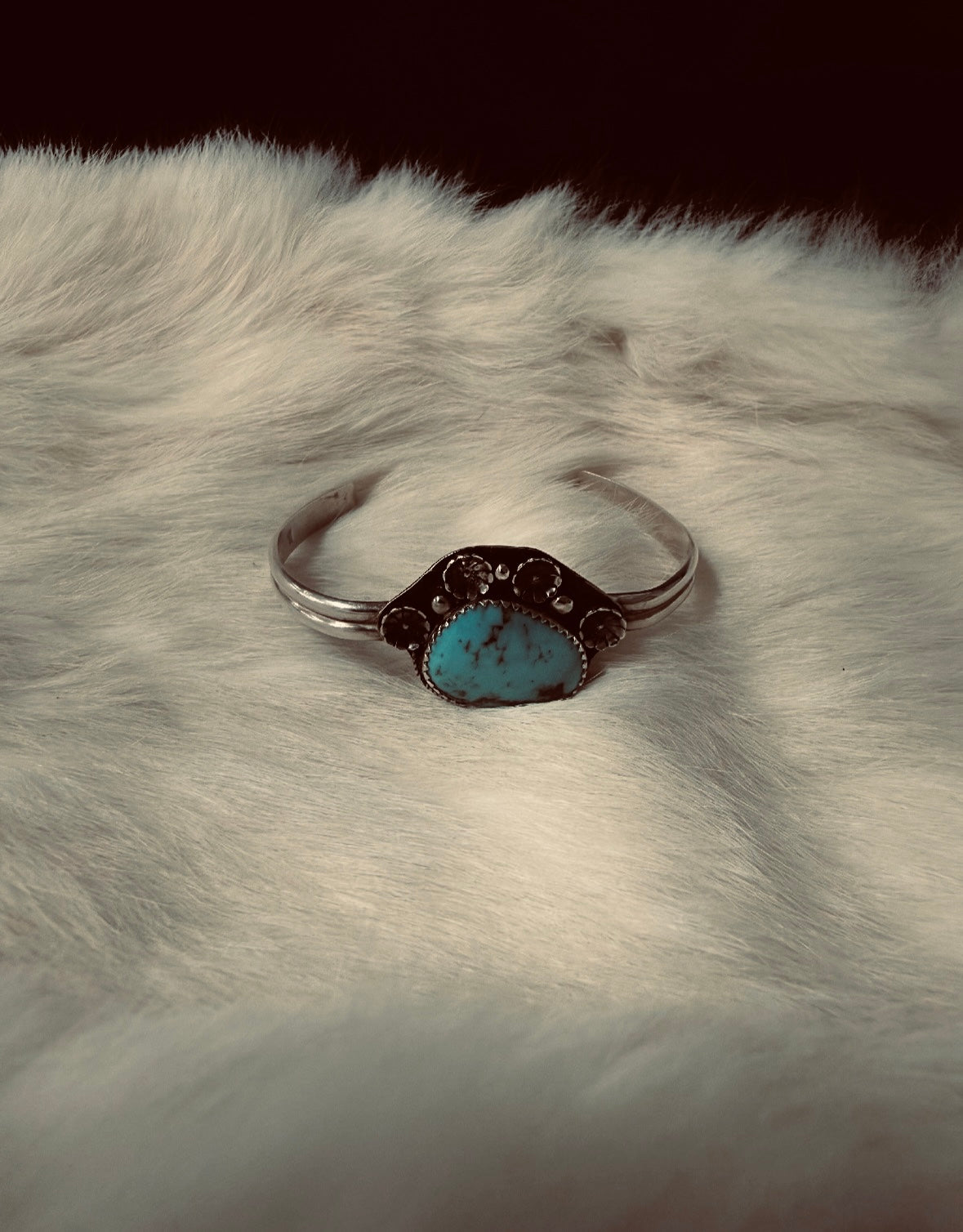 Sterling silver turquoise cuff