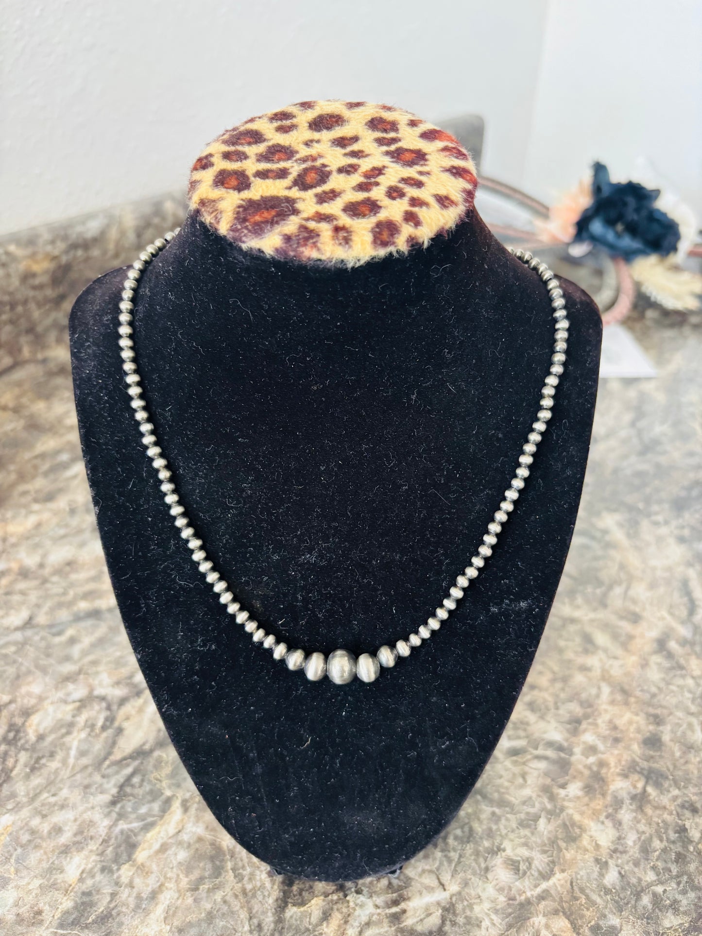 4 mm silver plated necklace