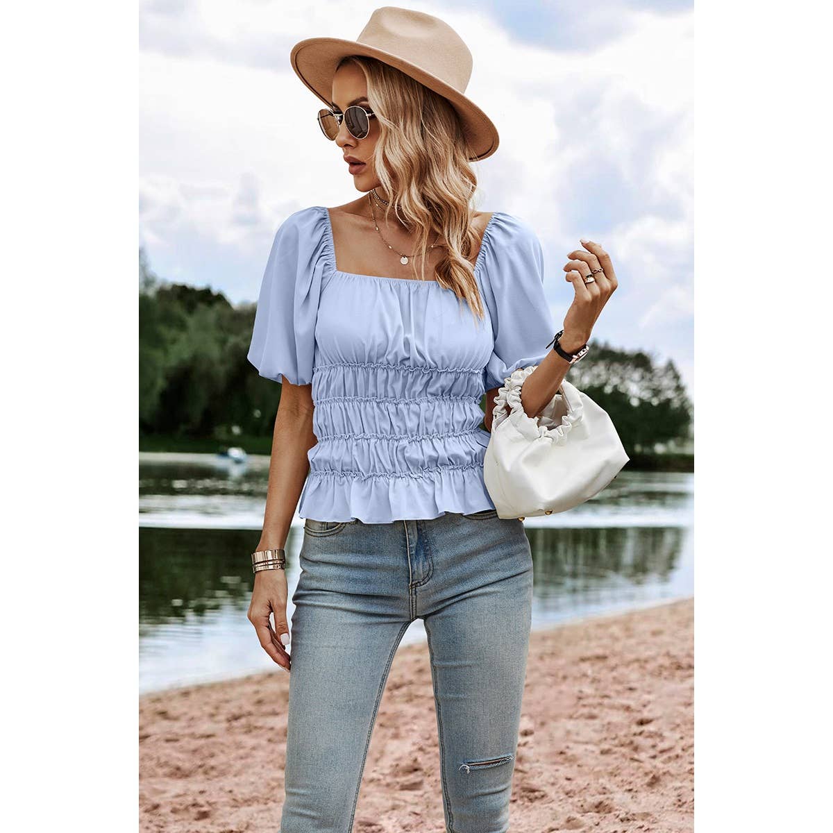 Square Neck   Blouse