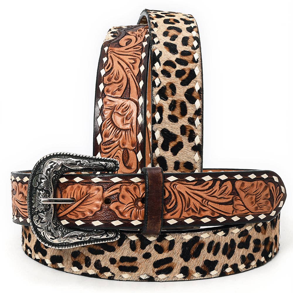 Leopard Print Hair-On & Tooled Leather