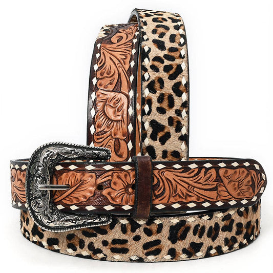 Leopard Print Hair-On & Tooled Leather