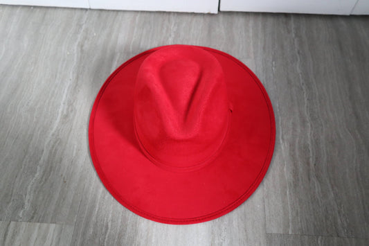 Premium Suede Fedora Hat Stiff Brim