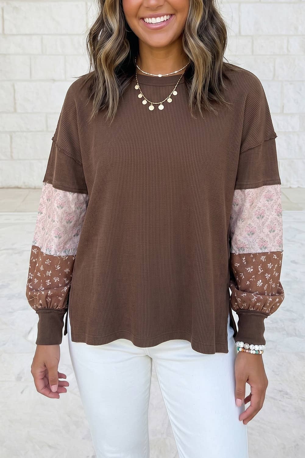 Colorblock oversized top