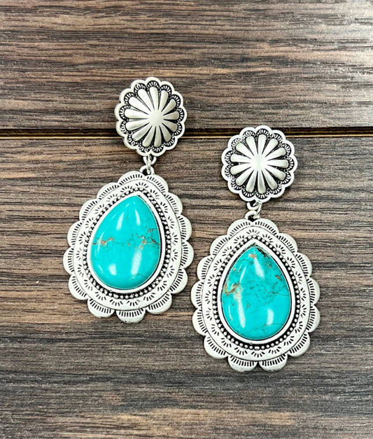Turquoise Post Earrings