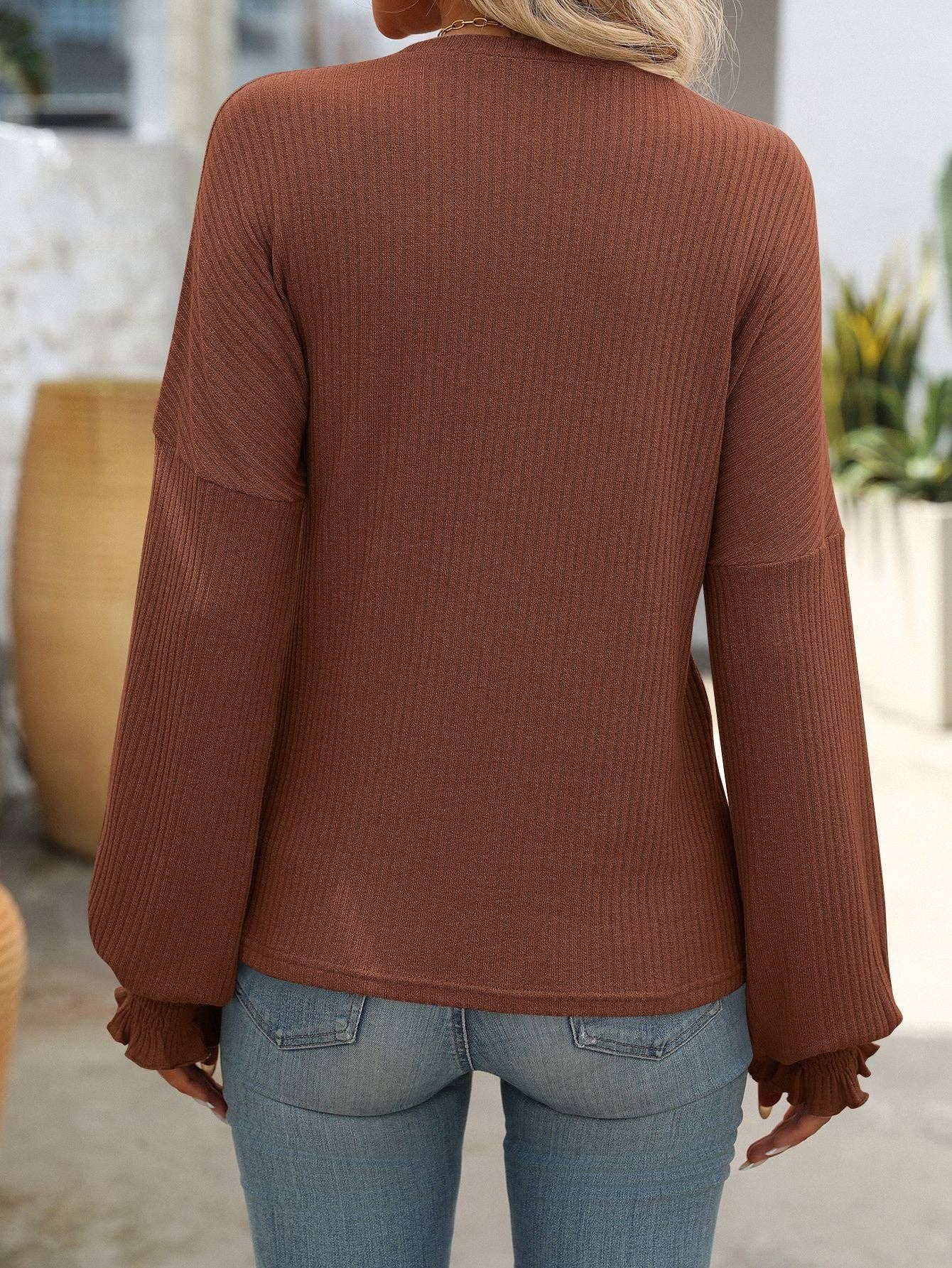 Ribbed Knit Crewneck