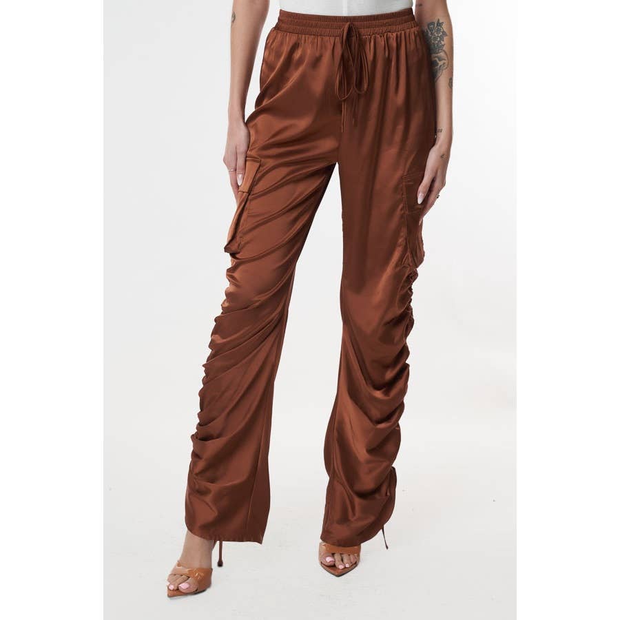 SATIN CARGO PANTS