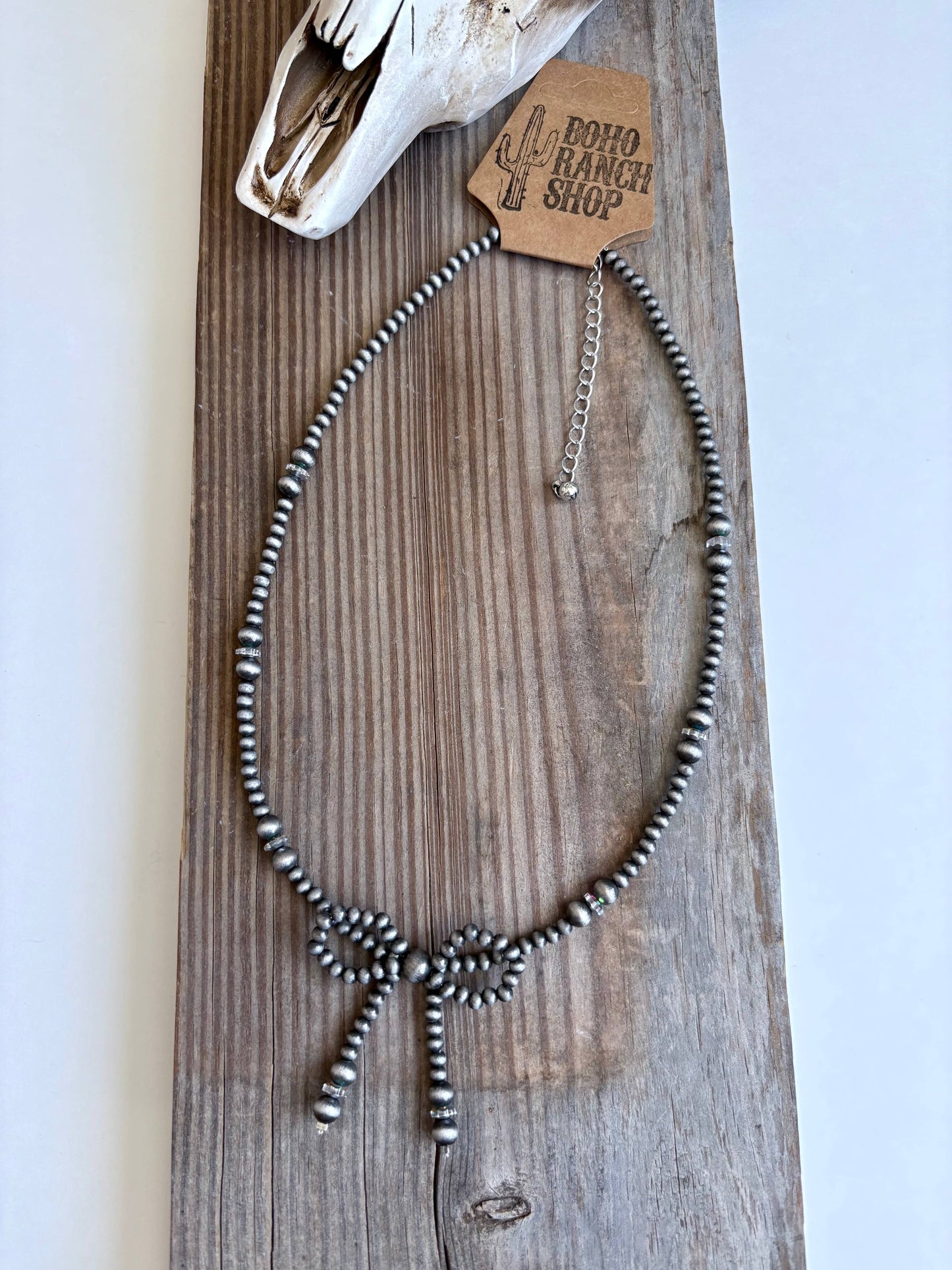 Navajo Bead Bow Necklace