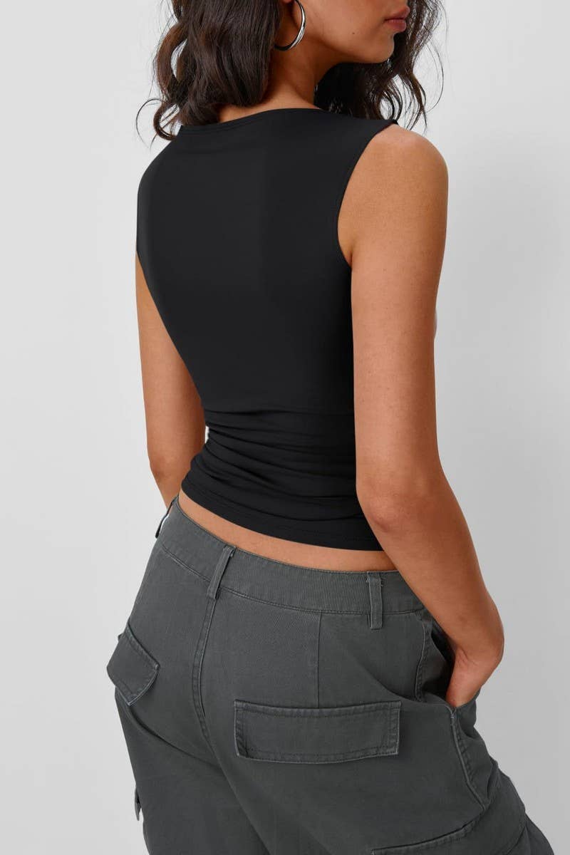 SLEEVELESS SLIM FIT SEXY TANK TOP