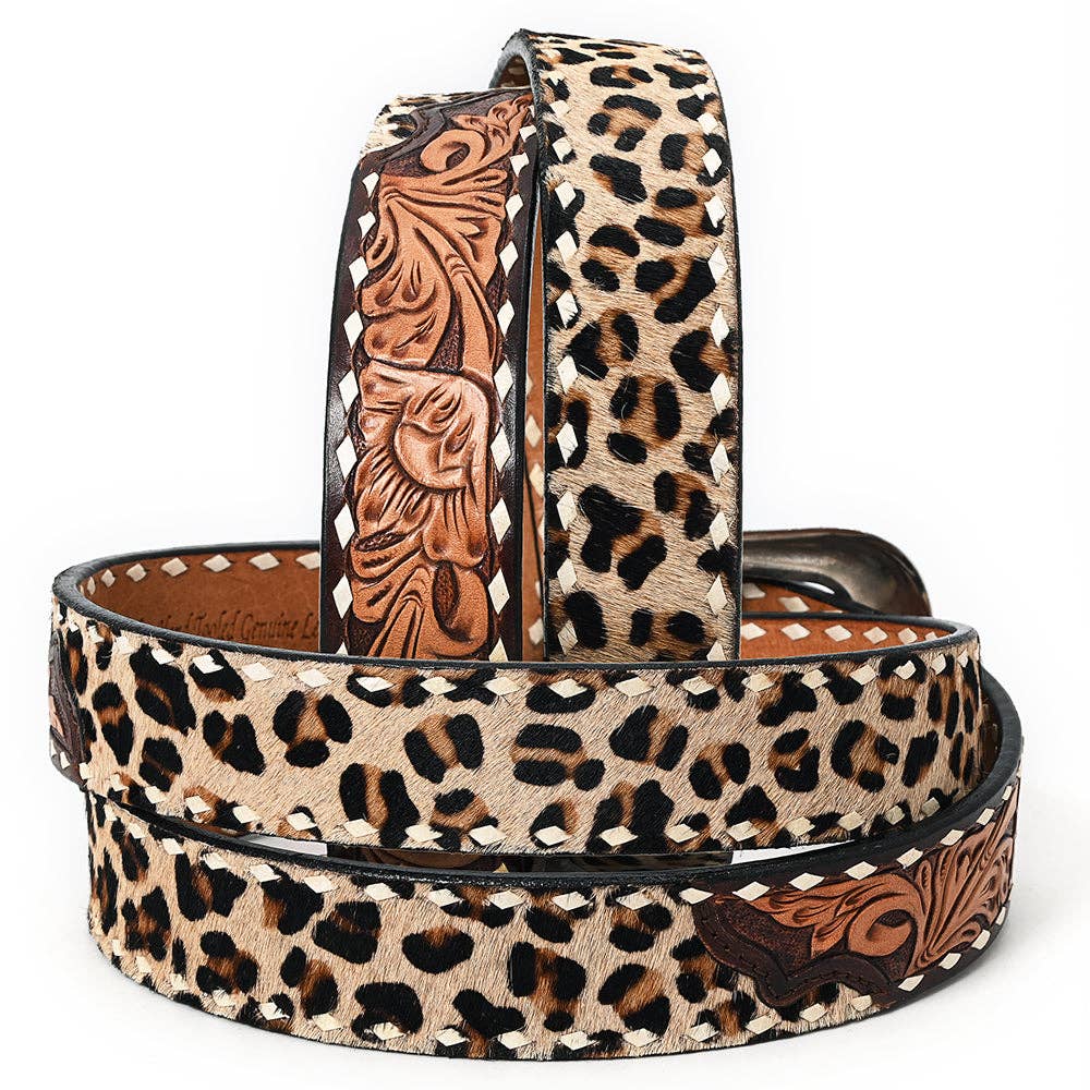 Leopard Print Hair-On & Tooled Leather