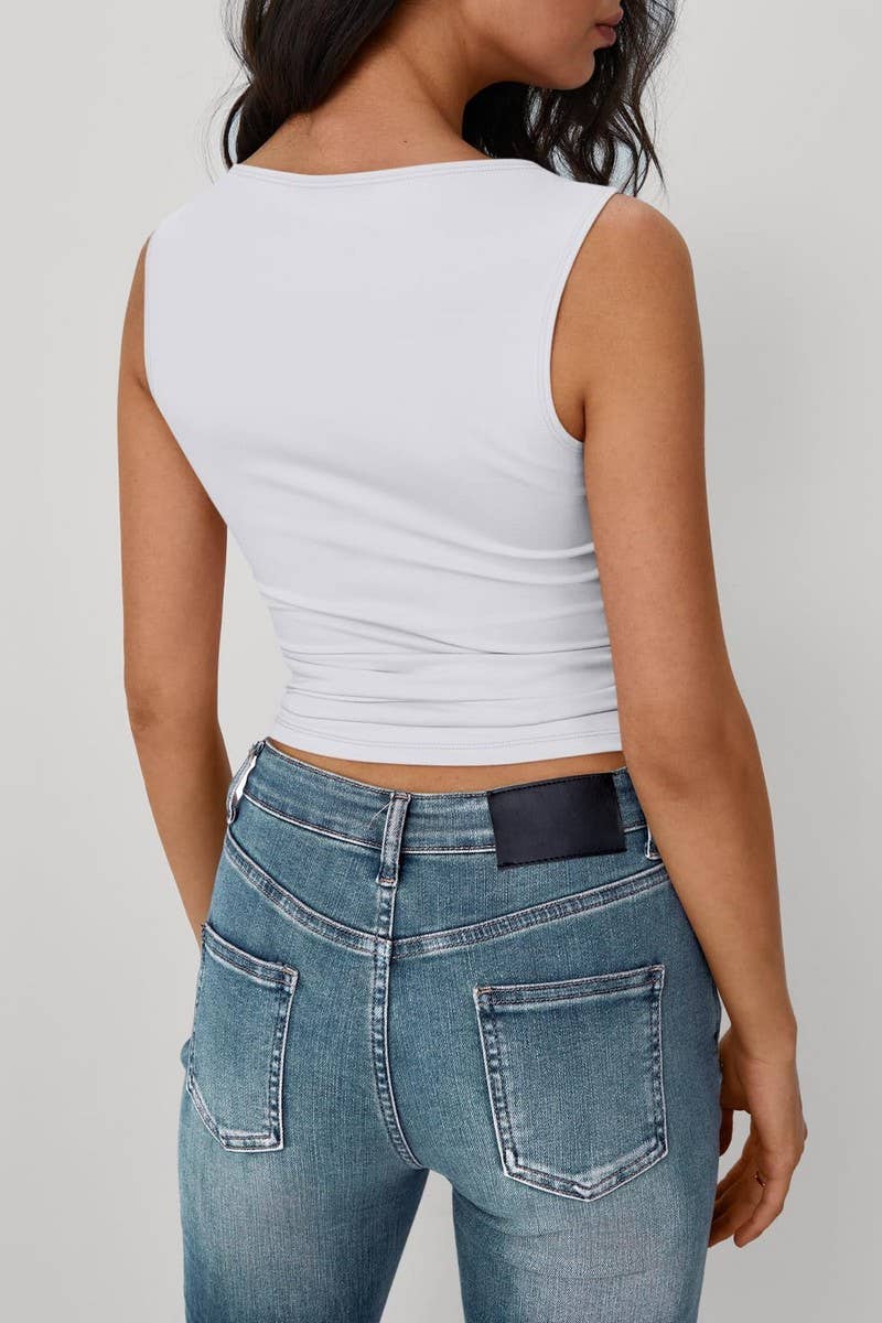 SLEEVELESS SLIM FIT SEXY TANK TOP