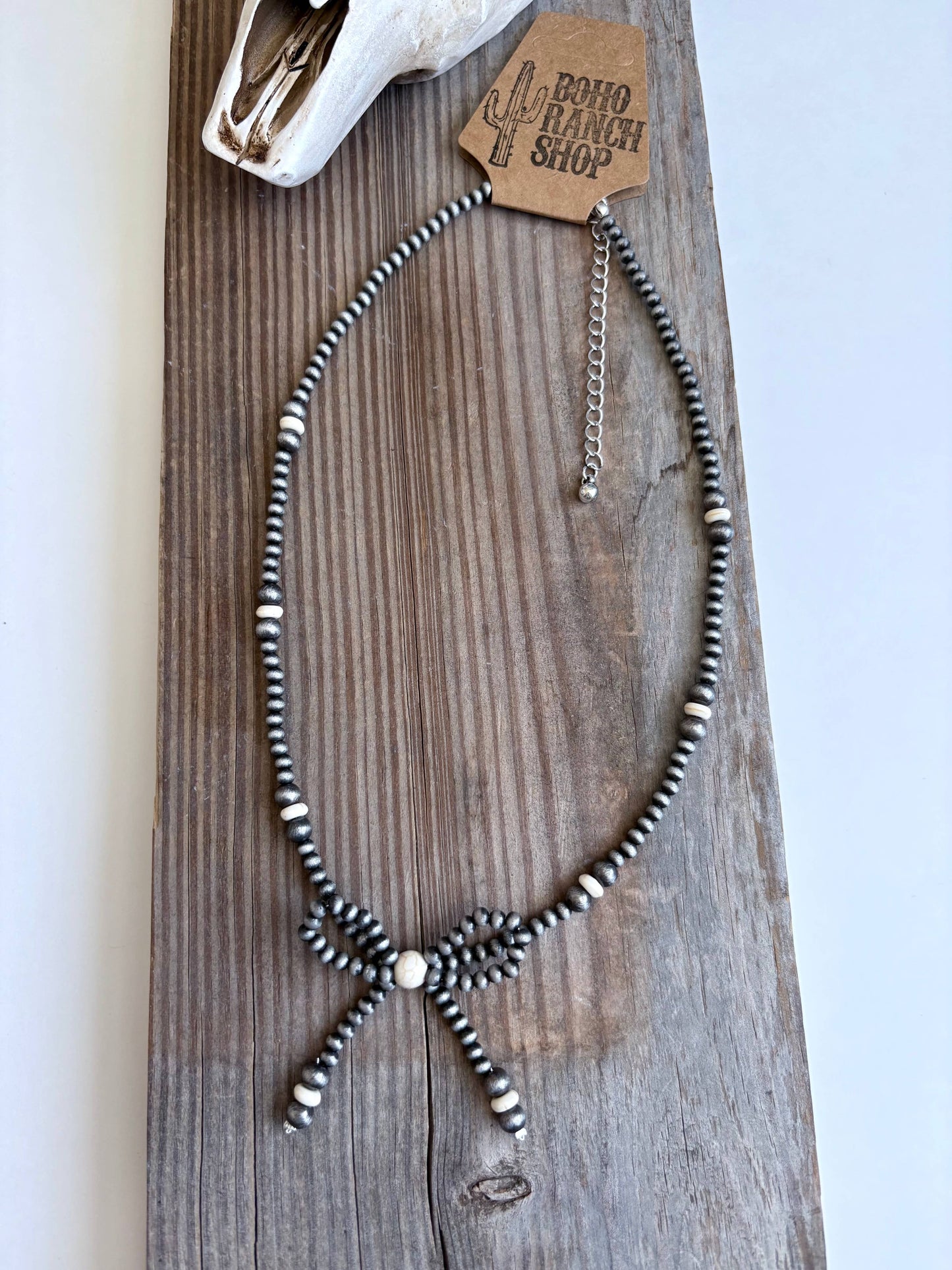 Navajo Bead Bow Necklace