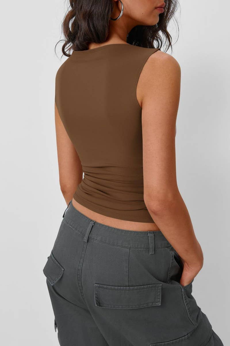 SLEEVELESS SLIM FIT SEXY TANK TOP