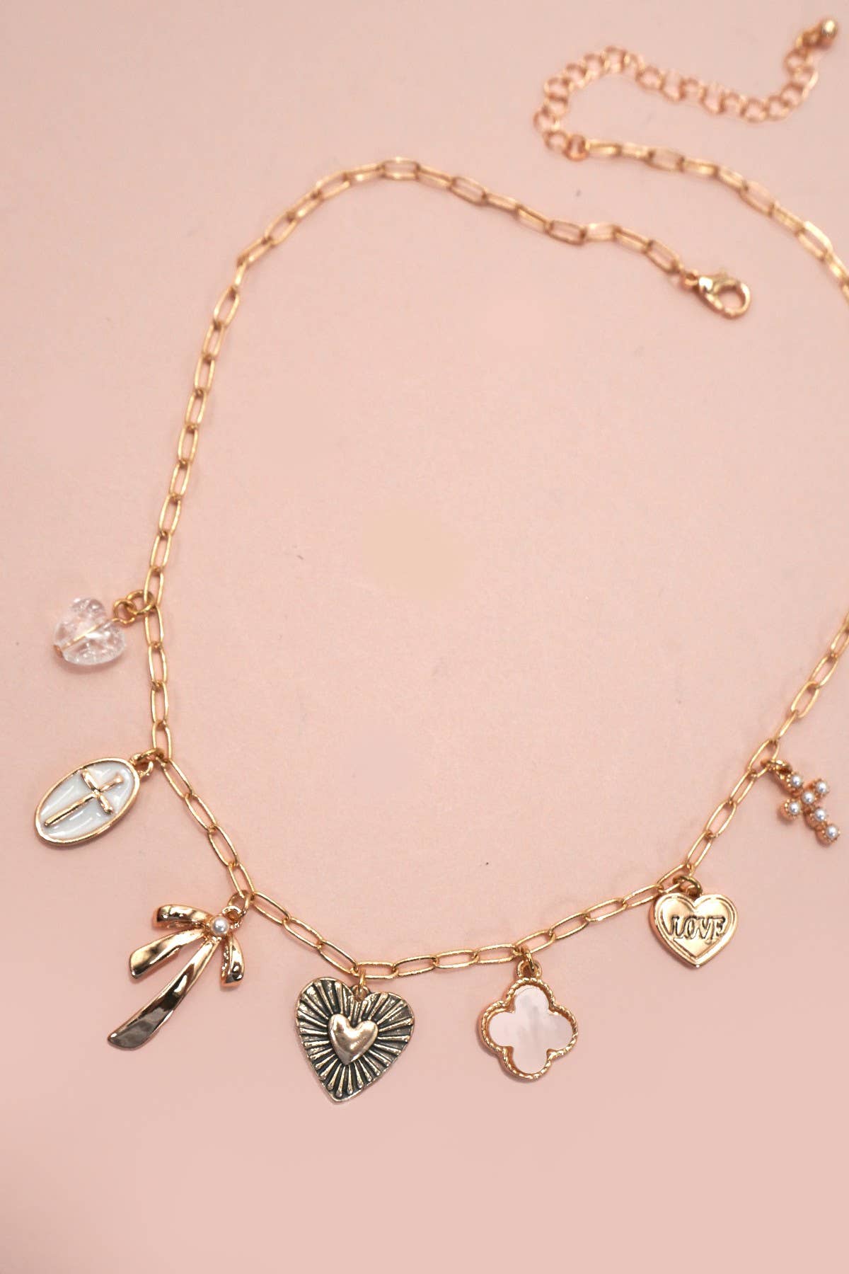 Cross charm necklace