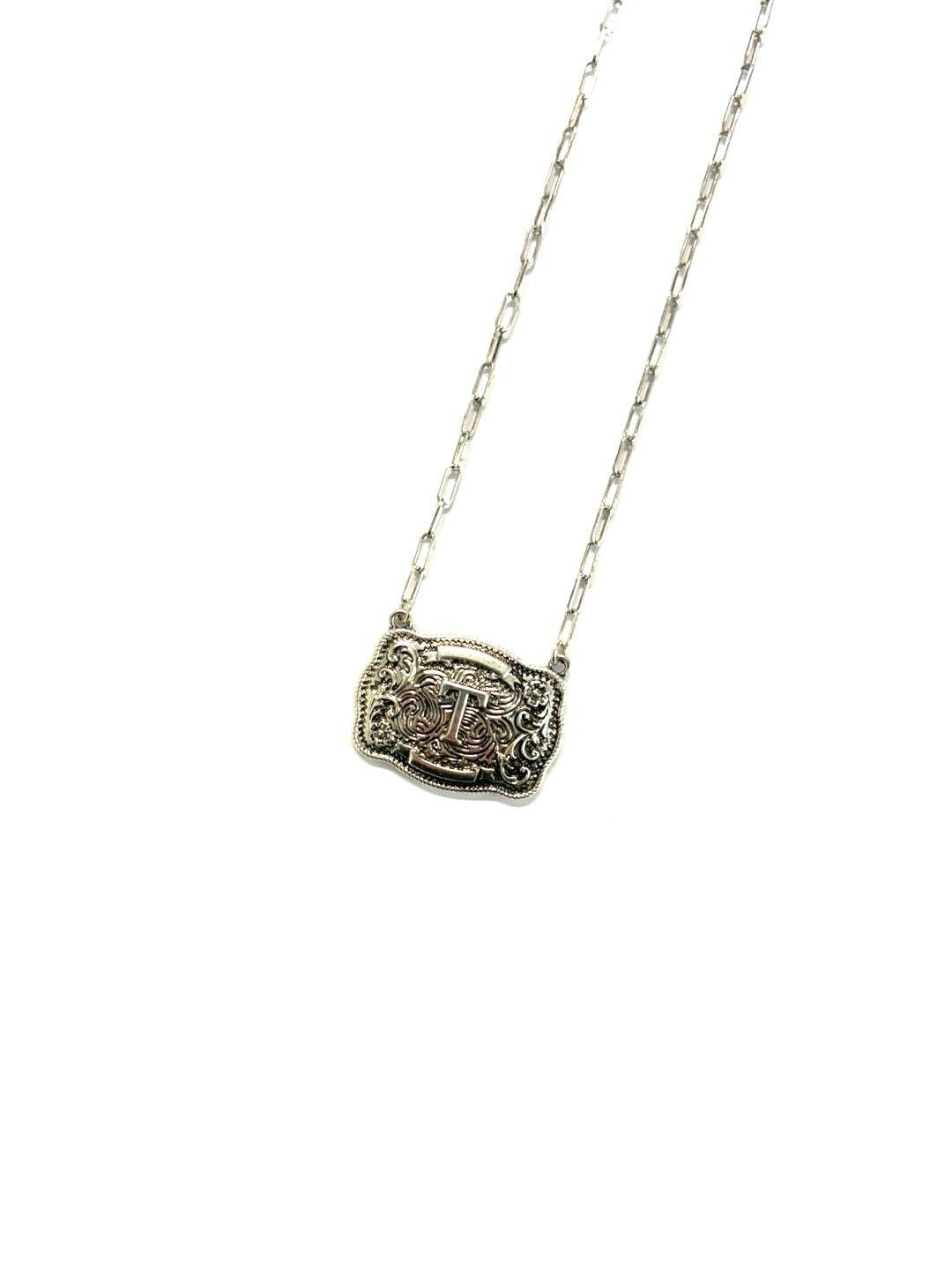 Belt Buckle Necklace