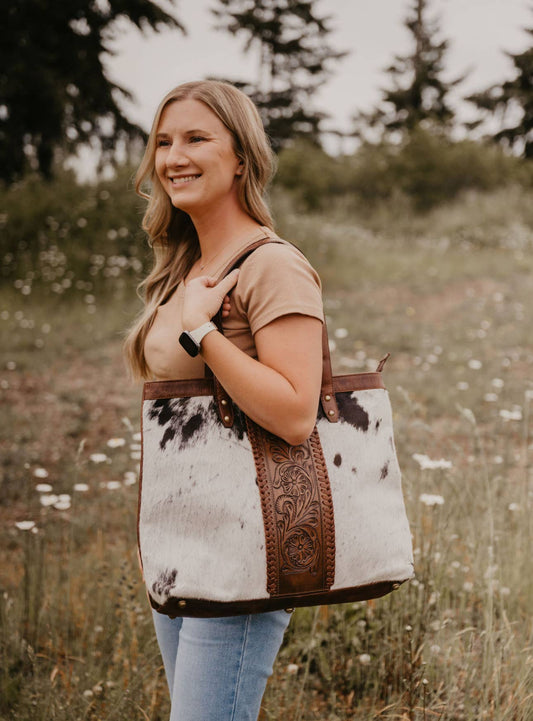 Large leather weekender bag